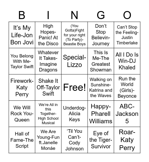 Back to School Singo Bingo Card