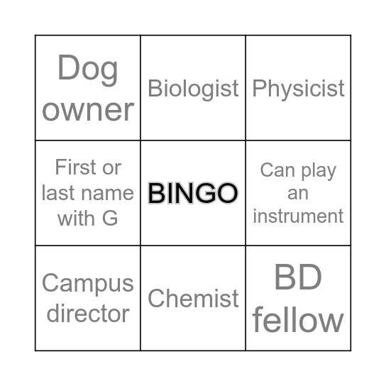 2023 LSAMP Conference Bingo Card