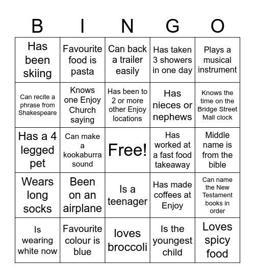 Creative Ballarat Bingo Card