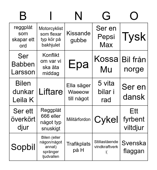 The Bingo Card