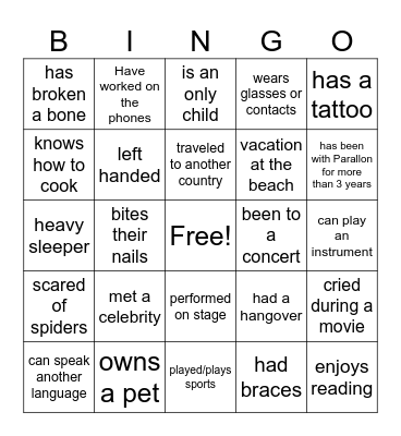 Bingo Card
