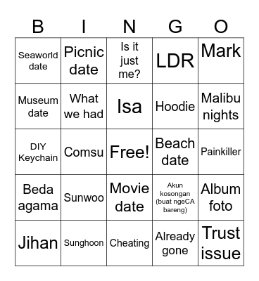reveMINJU Bingo Card