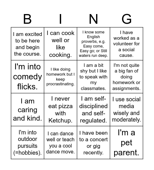 Get to know you!!😍 Bingo Card