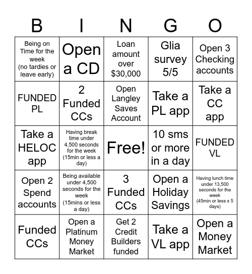 BINGO - DREAM TEAM Bingo Card