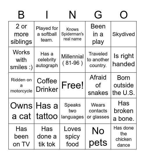 Commitment Desk BINGO Card