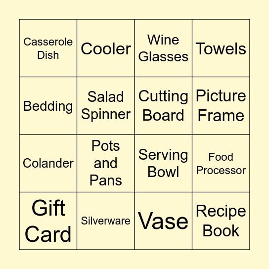 Bingo Card