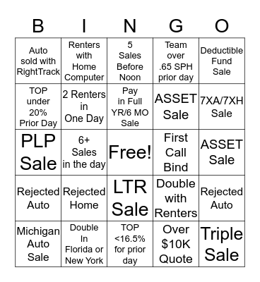 Bingo Card
