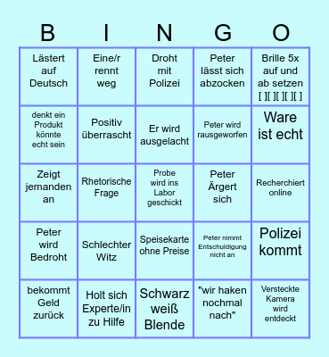 Achtung Abozcke Bingo Card