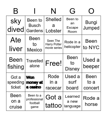 Bingo Card