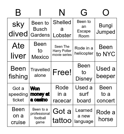 Bingo Card