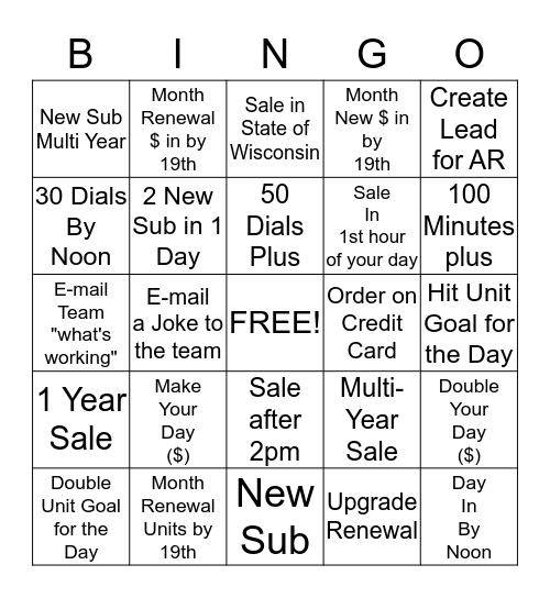 Battle of the X's and O's Bingo Card