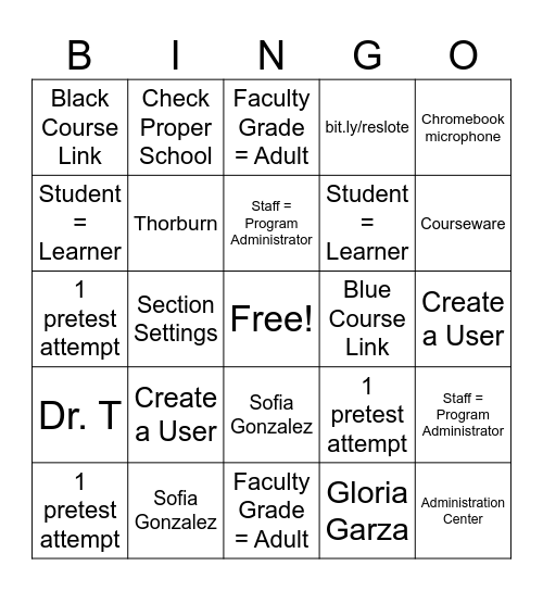 Edmentum for Foreign Language Bingo Card