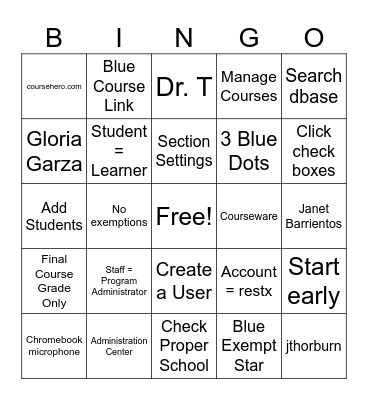 Edmentum for Foreign Language Bingo Card