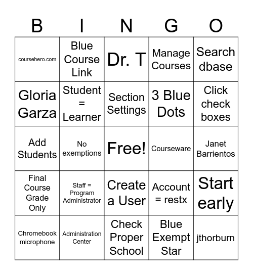 Edmentum for Foreign Language Bingo Card