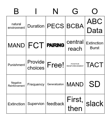 ABA BINGO!!! Bingo Card
