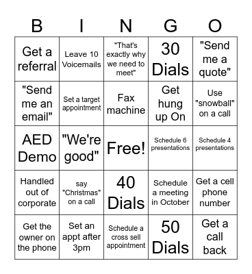 Phone Block Bingo Card
