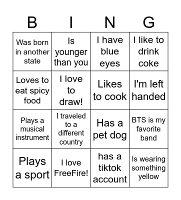 WizTeens Day Bingo Card