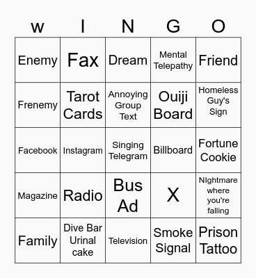 Red Bull Flug Tag Bingo Card