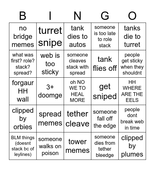 p10s bingo Card