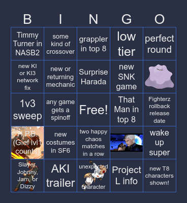 EVO 2023 BINGO Card