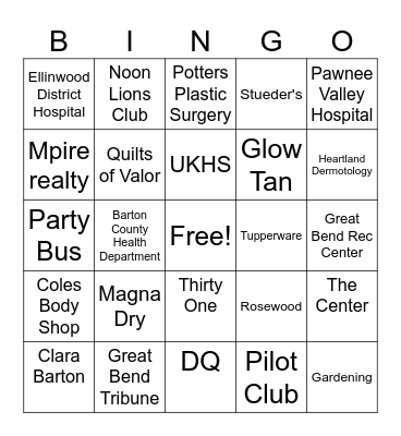 Women's Expo Bingo Card