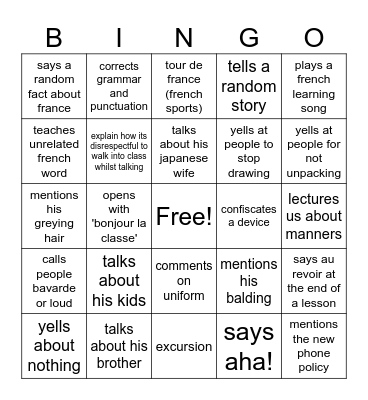 MANTHONY Bingo Card