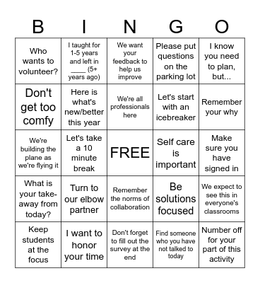 BINGO BABY! Bingo Card
