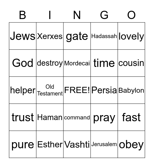 ONE NIGHT WITH THE KING Bingo Card