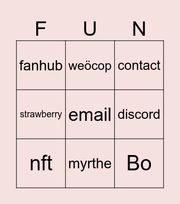 Product department meeting Bingo Card