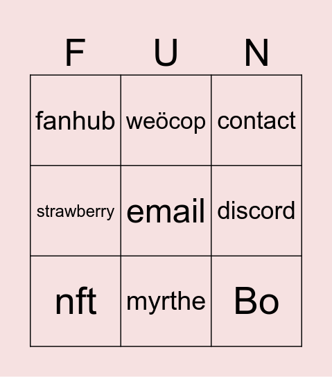Product department meeting Bingo Card