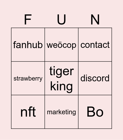Product department meeting Bingo Card