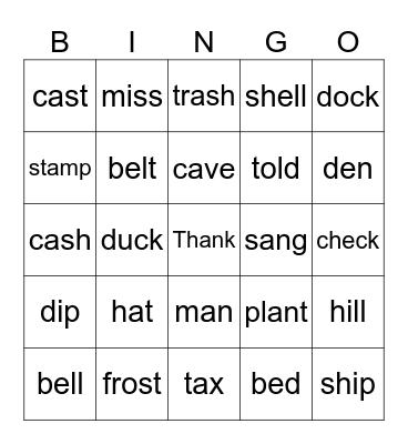Last Day Bingo Card