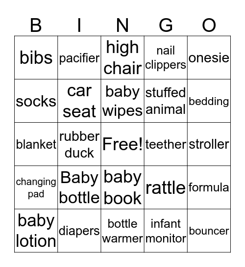 Marisa's Bingo Card