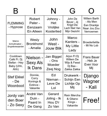 Boshoek Bingo | PARTY Bingo Card