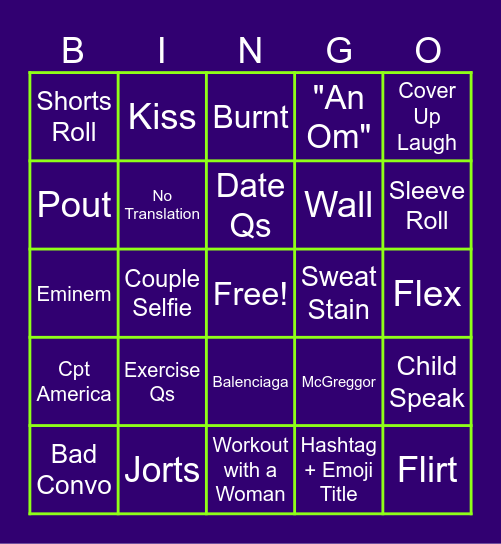 Morrissey Bingo Card