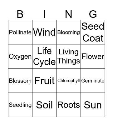 Plant Science Bingo Card