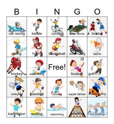 Sports Bingo Card