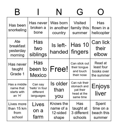 Bingo Card