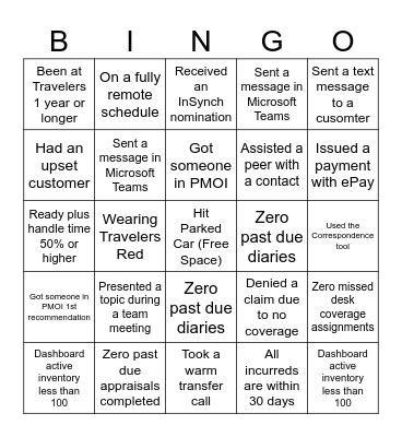 Auto Express Bingo Card