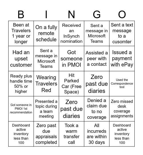 Auto Express Bingo Card