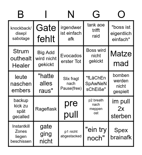 Redhands Sark Bingo Card