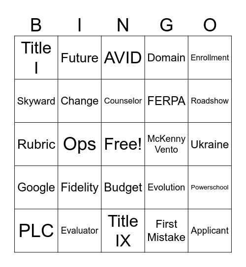 iSucceed Virtual Schools Conference Bingo 2023 Bingo Card