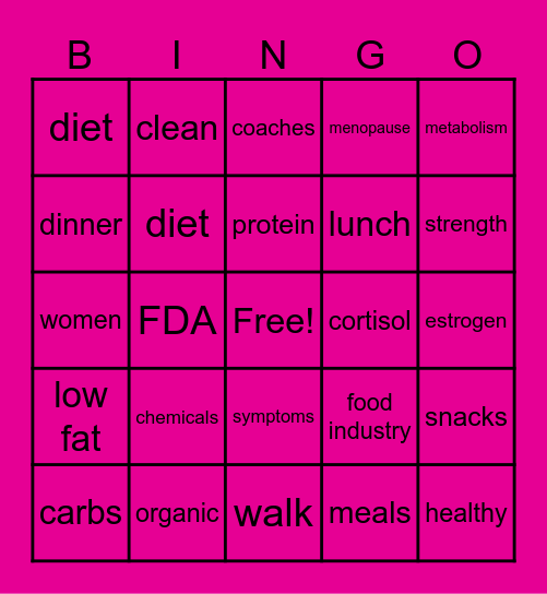 Essential180 Word Bingo Card