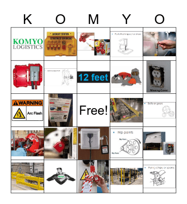 Lockout/Tagout Bingo Card