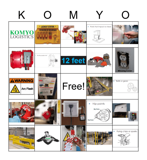 Lockout/Tagout Bingo Card