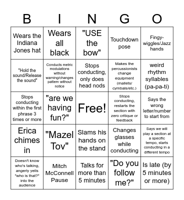 (B)ingo(MF) Bingo Card