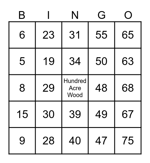 Taryn's Baby Shower BINGO Card