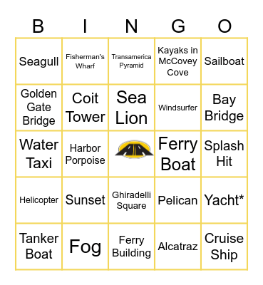 Maritime Bingo Card