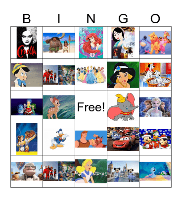 DISNEY IMAGES Bingo Card