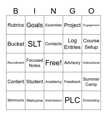 iSucceed Conference Bingo Day 2 Bingo Card